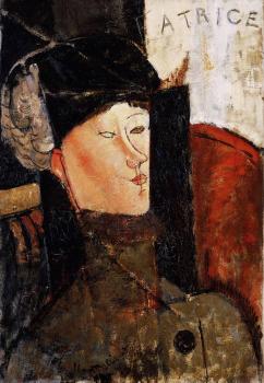 Amedeo Modigliani : Portrait of Beatrice Hastings III